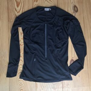 Athleta Pacifica Black Swim Rash Guard Size M